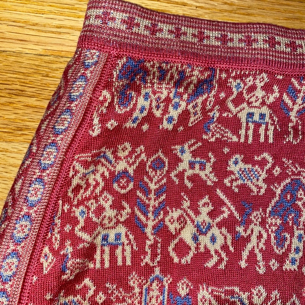 Peruvian Connection Elephant Pattern Pencil Skirt - image 3